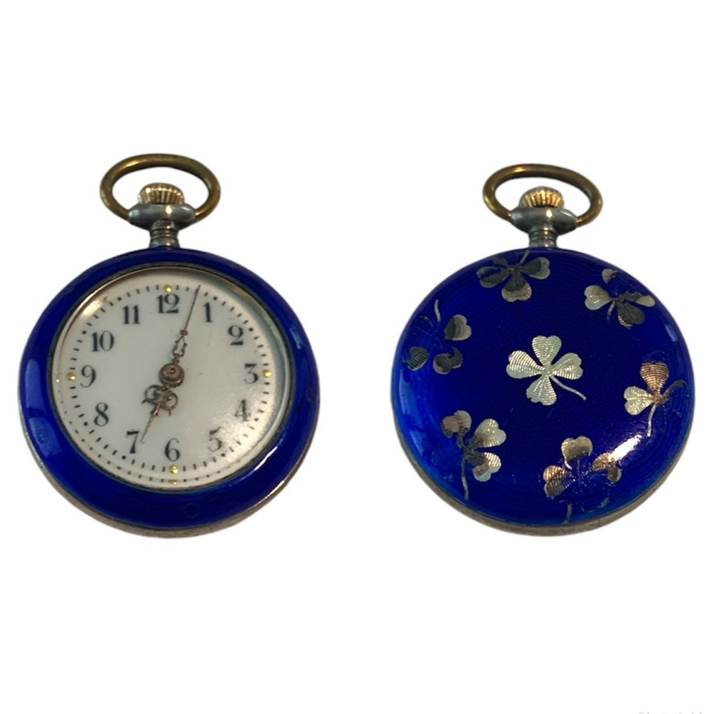 Vintage Women’s K&L and Argent Dore Silver 800 Swiss Pocket Watch (Not Working)